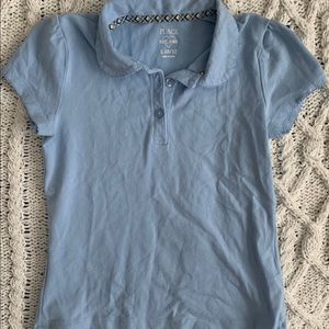 Blue collared top